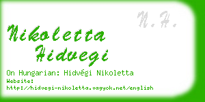 nikoletta hidvegi business card
